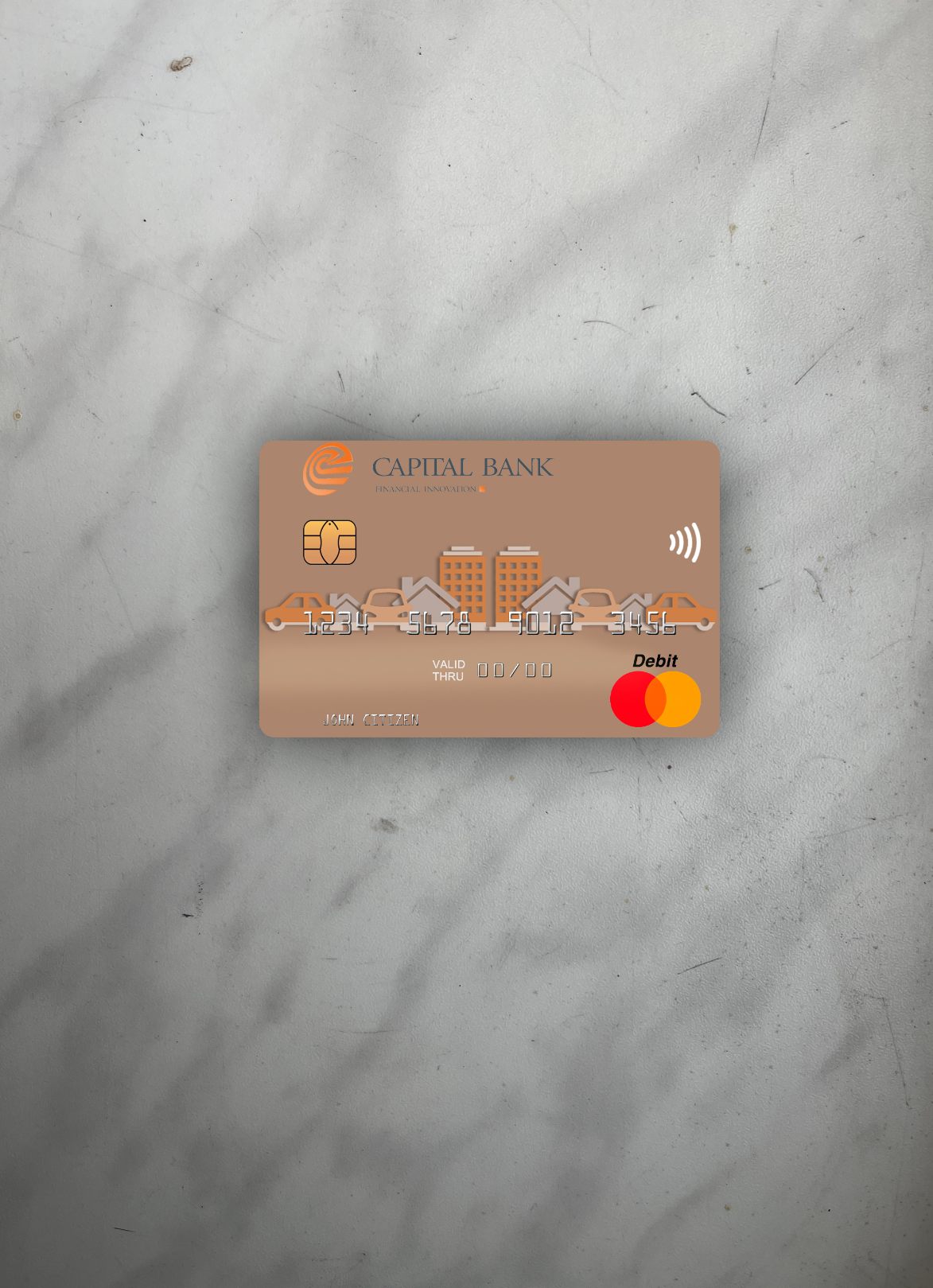 Download North Macedonia Capital Banka AD Skopje mastercard photolook front Photoshop template